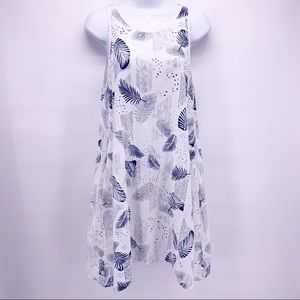 Make It Good White Leaf Print Sundress Size Small